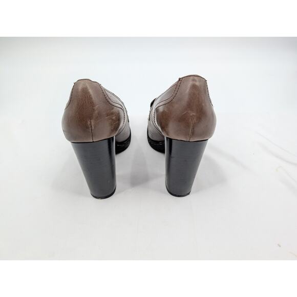 Born BOC Concept High Heel Loafers Tassel Brown Chunky Classic Career Office 7 - Picture 7 of 8